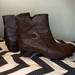 Brown Leather Clarks brand boots